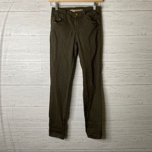 🌈 Zara army green skinny jeans